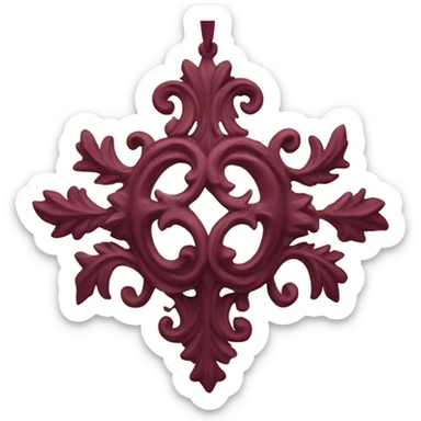 Antique Burgundy colored ornament sticker