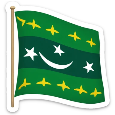 azad kashmir flag sticker