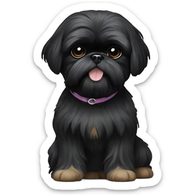 Black Shih tzu as  sticker