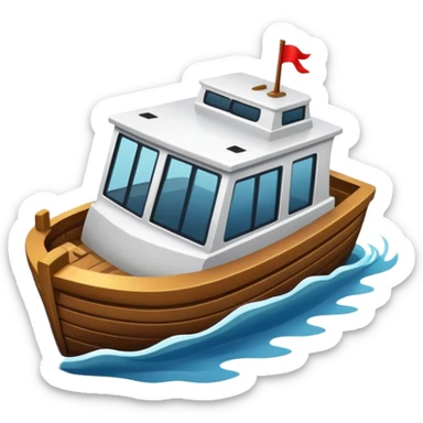 make me an emoji of a sinking boat sticker