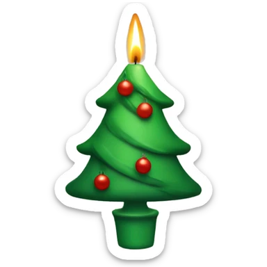 Christmas tree candle sticker