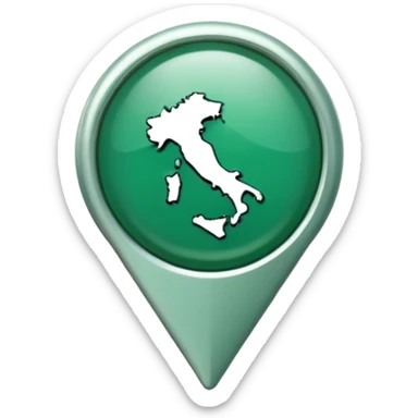 location pin Italy green sticker