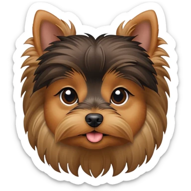 Small female yorkie  sticker