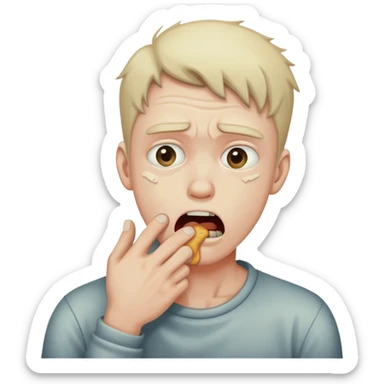 Dude chocking himself  sticker