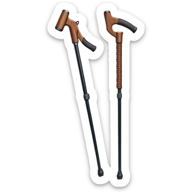 hiking poles, trekking poles sticker