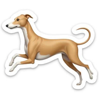 Greyhound running linear 𓃥 sticker