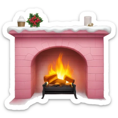 Winter Pink FirePlace sticker