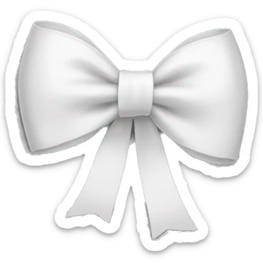 white bow  sticker