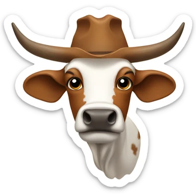 Sad longhorn sticker