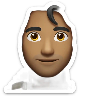 hot sri lankan guy with middle parting black hair sticker