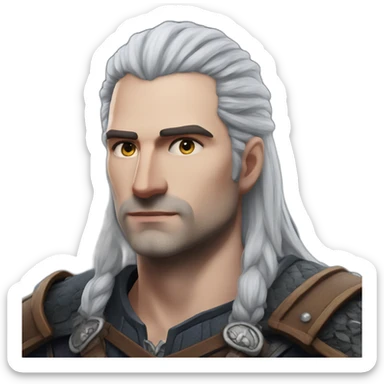 The witcher in aunicorn sticker