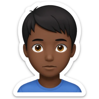 Anime black boy head sticker