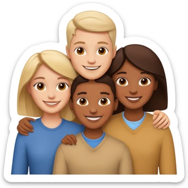 three intrelaced friends sticker