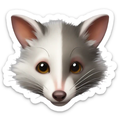 opossum and fox sticker