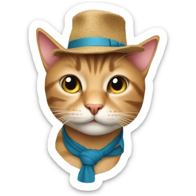 cat wif hat sticker