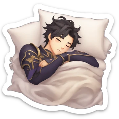 Genshin Impact Xiao sleeps sticker