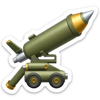 olive-colored shoulder-mounted rocket launcher sticker