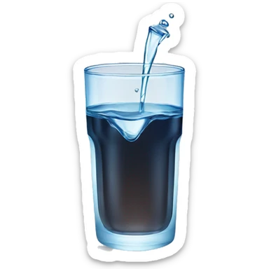 Glass of water spilling  sticker