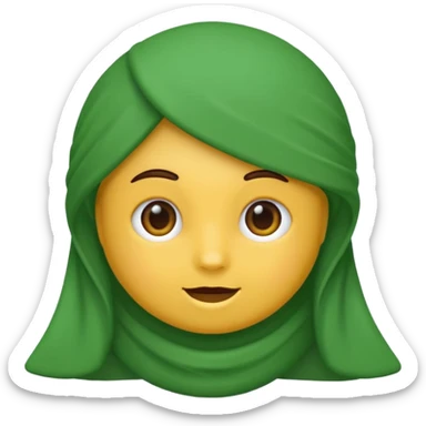 😇 esse emoji com um lança verde na mão sticker