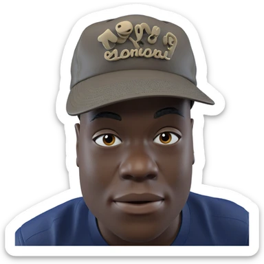 boy with hat by water sticker