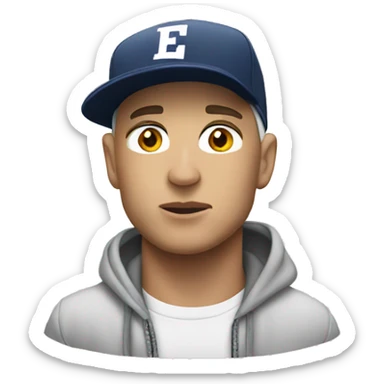 eminem with a cap sticker