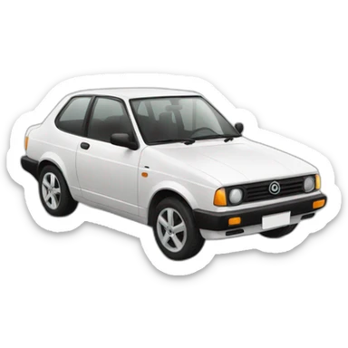 Car with a albanian flag sticker