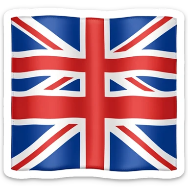 Flag of British Empire with no diagonal red lines sticker