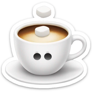 cup of coffee with marshmallows  sticker