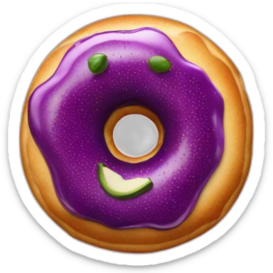 Une aubergine dans un donut sticker