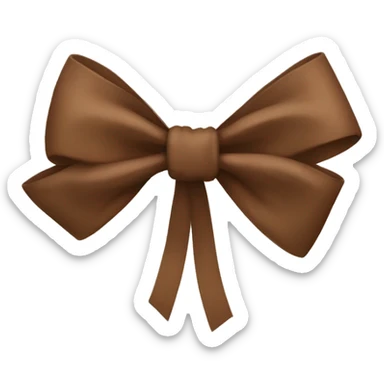 brown bow sticker