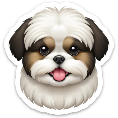 Shin tzu with tongue out sticker