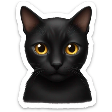 elon musk black cat version with whiskers sticker