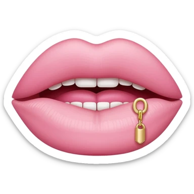 lips with a zipper, representing 'my lips are sealed' sticker