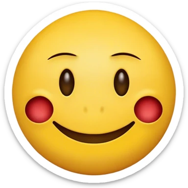 Regular yellow smiley face emoji that looks like a slight psychopath sticker