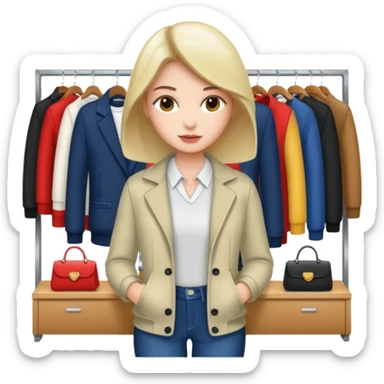 clothing store customer sticker