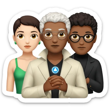 neo, trinity and morpheus sticker