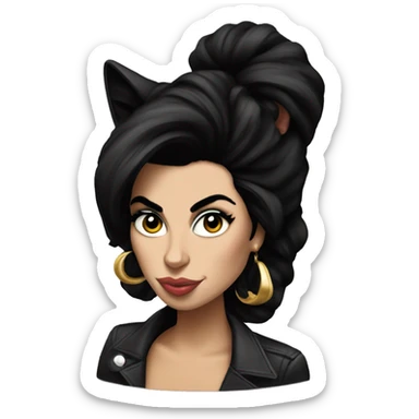 Cat Amy Winehouse  sticker