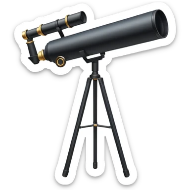 A telescope aimed 90 degrees sticker