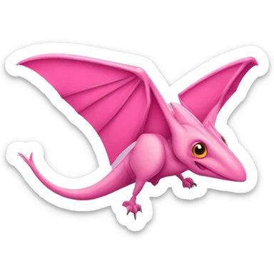 Pink pterodactyl sticker