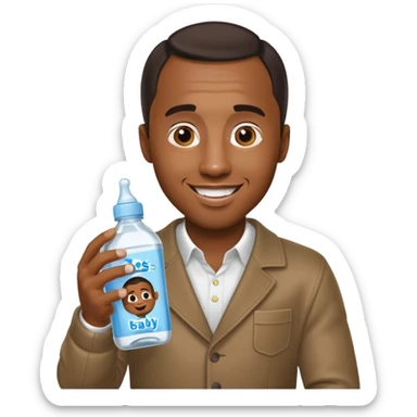 p diddy holding baby oil sticker
