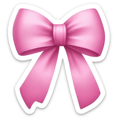 Pink bow sticker