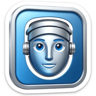 AI Resume Analyzer App logo, modern and sleek, 3D style sticker