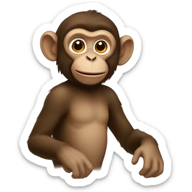 Monkey in France  sticker