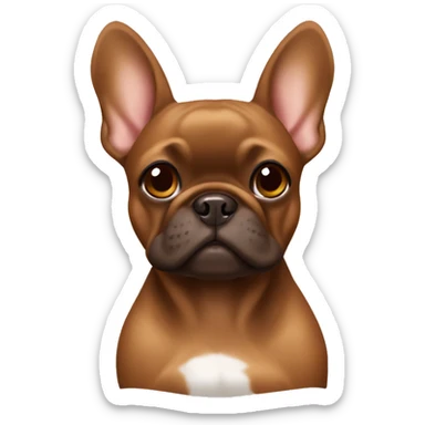 Brown Frenchie  sticker