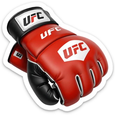 Black and white UFC mma Glove sticker