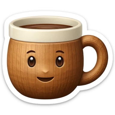 cup in a shape of nut sticker