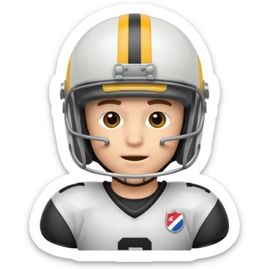 Football player with a seatbelt on them sticker