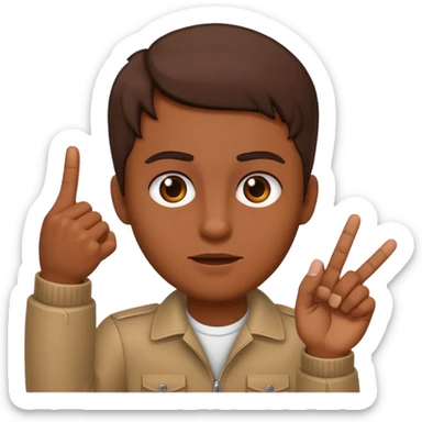 Me sticking up the middle finger brownskin sticker