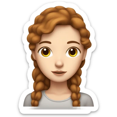 White girl with frekles Brown hair sleeping peacfully  sticker