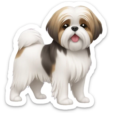 Shi tzu dog with hearts  sticker
